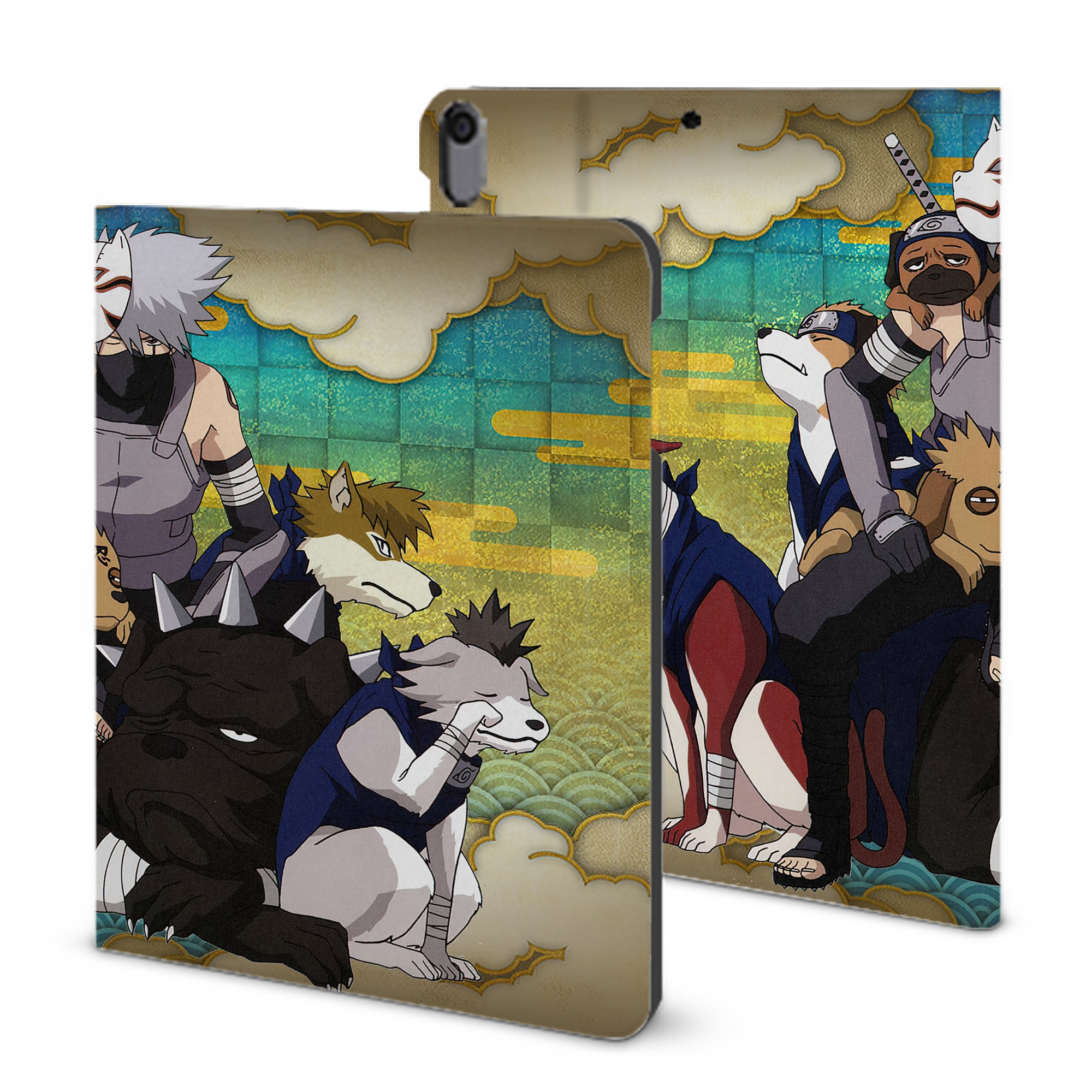（画像用） NARUTO -ナルト- NARUTO -ナルト- 疾風伝 IPad ケース ブック型 PUレザー TPU 耐衝撃 軽量 薄型 ペン収納なし 全面保護 IPad 各モデル対応